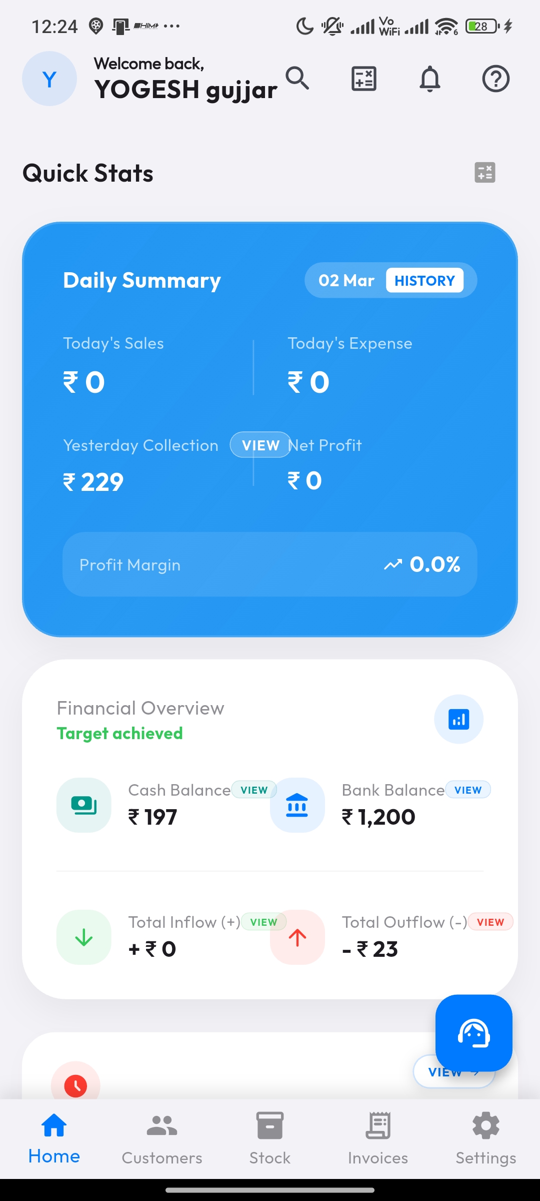 YOGO MANAGER Dashboard
